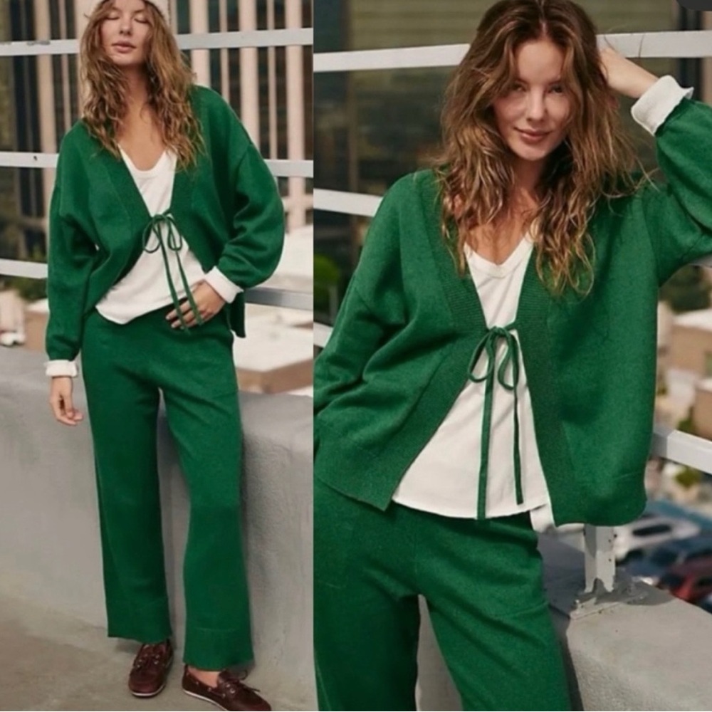 NEW FREE PEOPLE Solar Sweater Set - Pine Heather